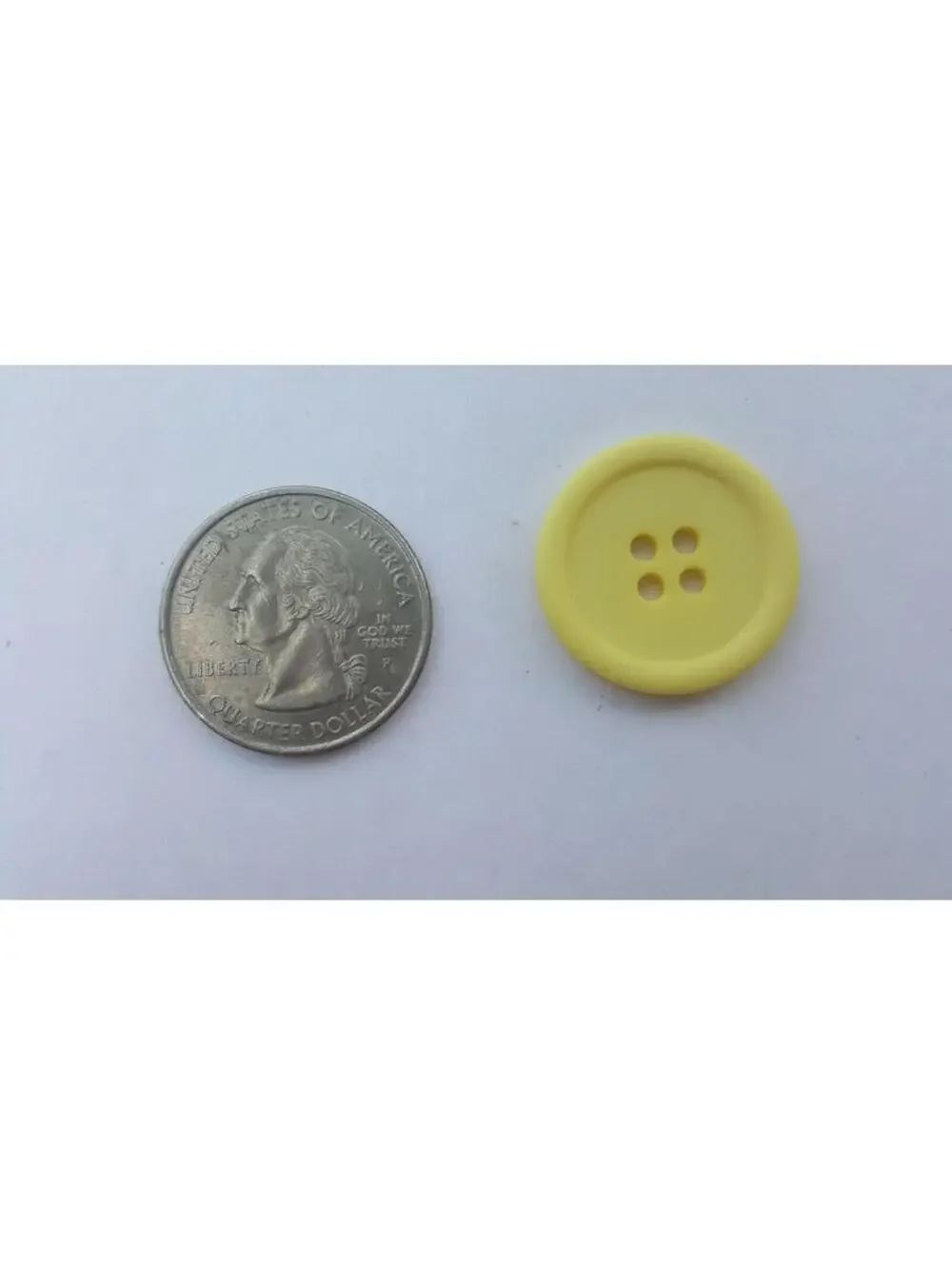 Yellow Buttons, 4 Hole Sewing/Crafts Buttons - 24 Pieces (087)